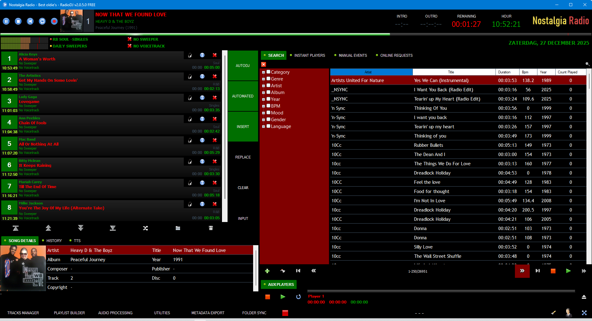 redgreen RadioDJ Color Style